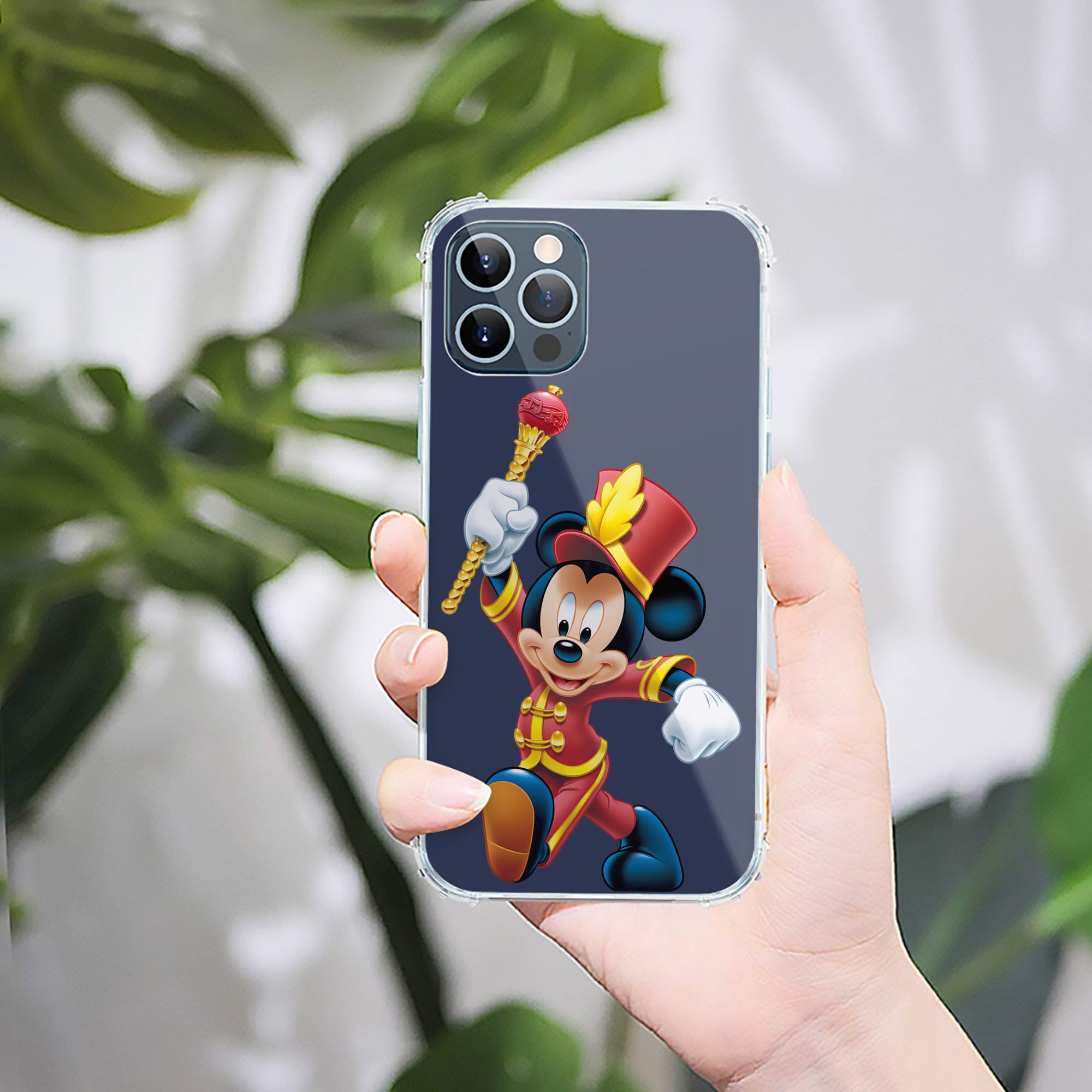 （画像用） ミッキーマウス Mickey Mouse 【iPhone 12シリーズ対応】透明スマホケース（クリアソフトケース）